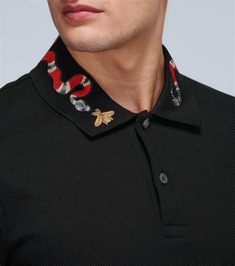 gucci womens snake shirt|Gucci polo shirt snake collar.